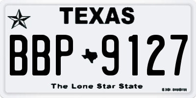 TX license plate BBP9127