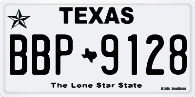 TX license plate BBP9128