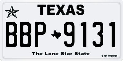 TX license plate BBP9131