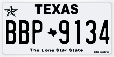 TX license plate BBP9134