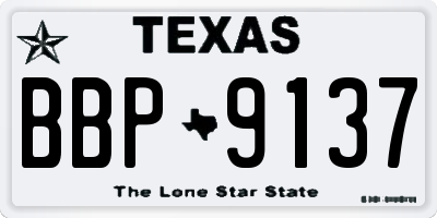 TX license plate BBP9137