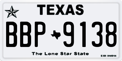 TX license plate BBP9138