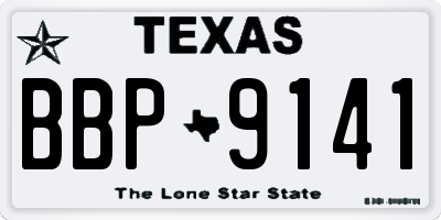 TX license plate BBP9141