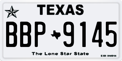 TX license plate BBP9145