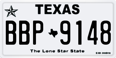 TX license plate BBP9148