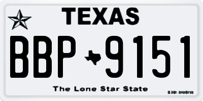 TX license plate BBP9151