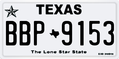 TX license plate BBP9153