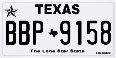 TX license plate BBP9158