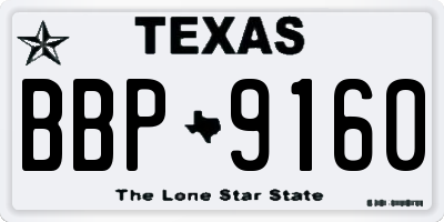 TX license plate BBP9160