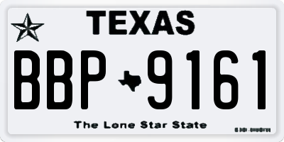 TX license plate BBP9161