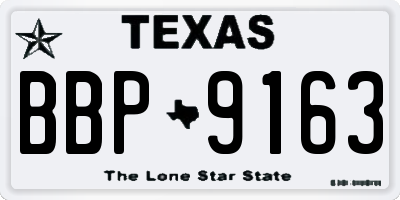 TX license plate BBP9163