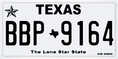 TX license plate BBP9164