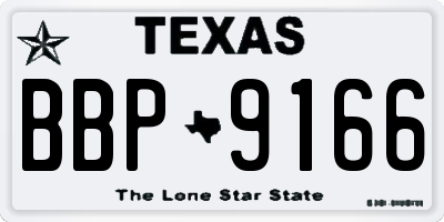 TX license plate BBP9166