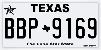 TX license plate BBP9169