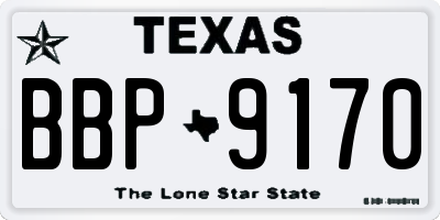 TX license plate BBP9170