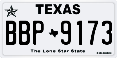 TX license plate BBP9173