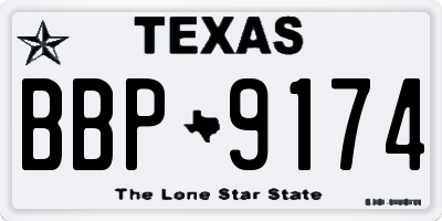 TX license plate BBP9174