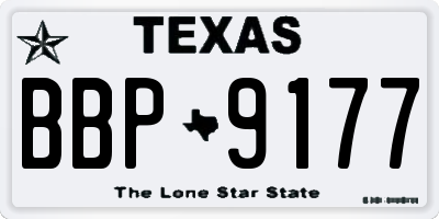 TX license plate BBP9177