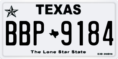 TX license plate BBP9184