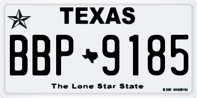 TX license plate BBP9185