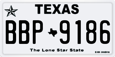 TX license plate BBP9186