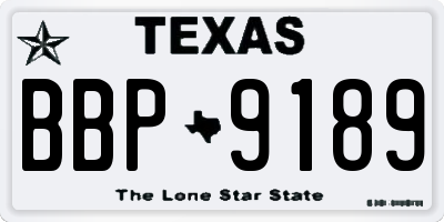 TX license plate BBP9189