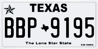 TX license plate BBP9195