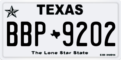 TX license plate BBP9202