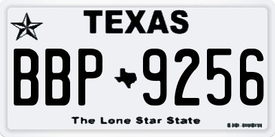 TX license plate BBP9256