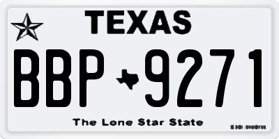 TX license plate BBP9271