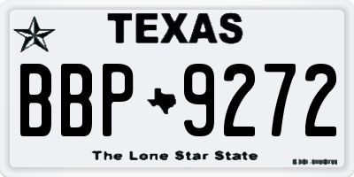TX license plate BBP9272