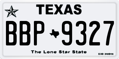 TX license plate BBP9327