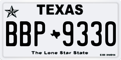 TX license plate BBP9330