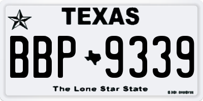 TX license plate BBP9339