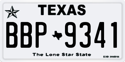 TX license plate BBP9341