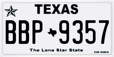 TX license plate BBP9357