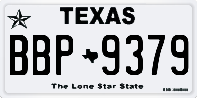 TX license plate BBP9379