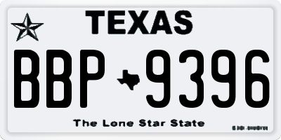 TX license plate BBP9396