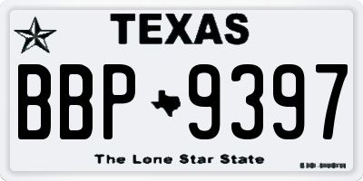 TX license plate BBP9397