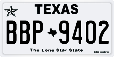 TX license plate BBP9402