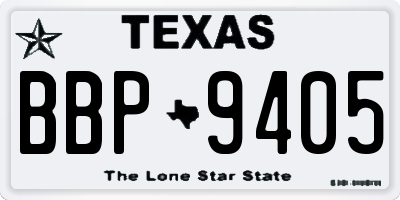 TX license plate BBP9405