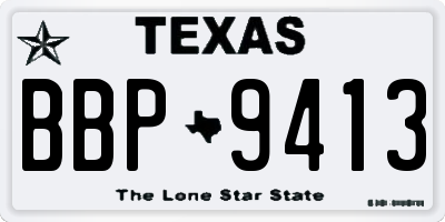 TX license plate BBP9413