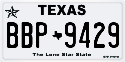 TX license plate BBP9429