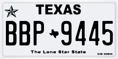 TX license plate BBP9445