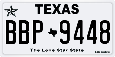 TX license plate BBP9448