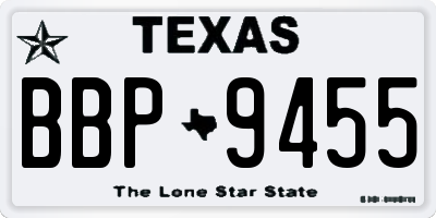 TX license plate BBP9455