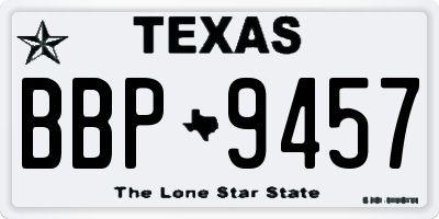 TX license plate BBP9457