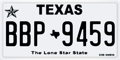 TX license plate BBP9459