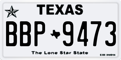 TX license plate BBP9473