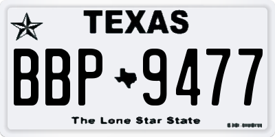 TX license plate BBP9477